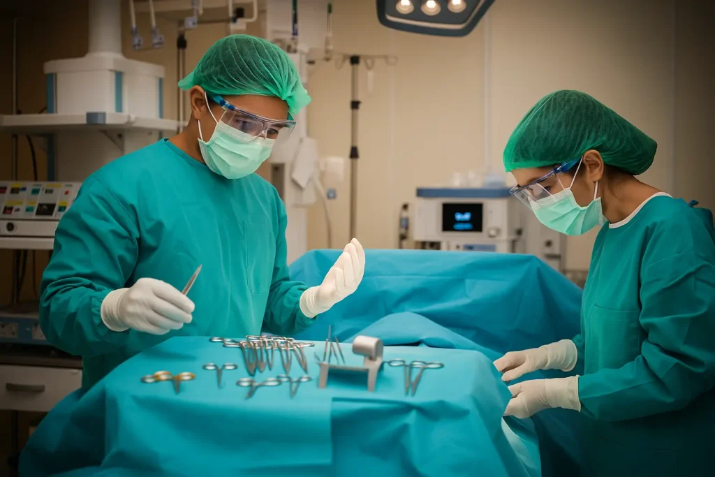 Doctors performing Orthopaedic Surgery